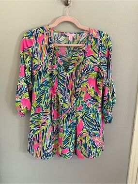 Lilly Pulitzer Pink Multi-Color Printed Tunic